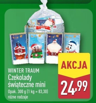Czekolady świąteczne mini różne rodzaje promocja w Aldi