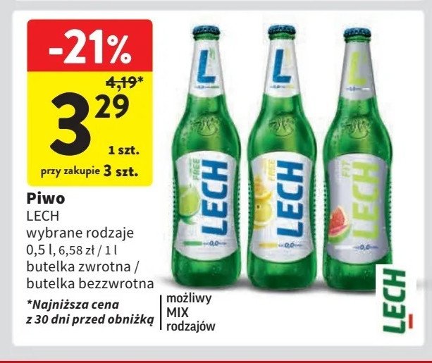 Piwo Lech fit grapefruit promocja