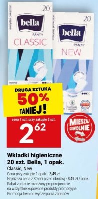 Wkładki higieniczne 20 szt. Bella, 1 opak. promocja w Twój Market