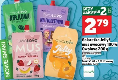 Galaretka Jelly / mus owocowy 100% Owolovo 200 g promocja w TOPAZ