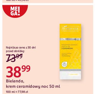 Intensywnie odżywczy krem z ceramidami do twarzy na noc Bielenda professional supremelab promocja w Rossmann