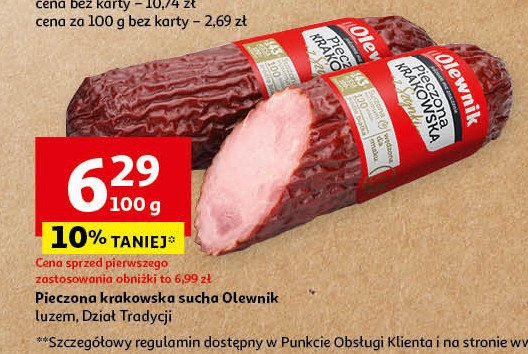 Kiełbasa krakowska pieczona Olewnik promocja w Auchan