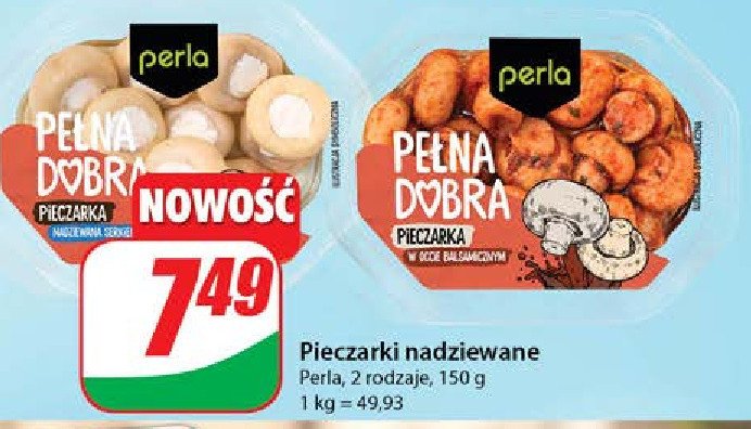 Pieczarki nadziewane serkiem Perla antipasti promocja w Dino