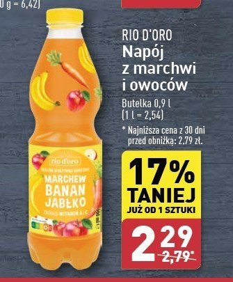 Napój marchew-pomarańcza-jabłko Rio d'oro promocja