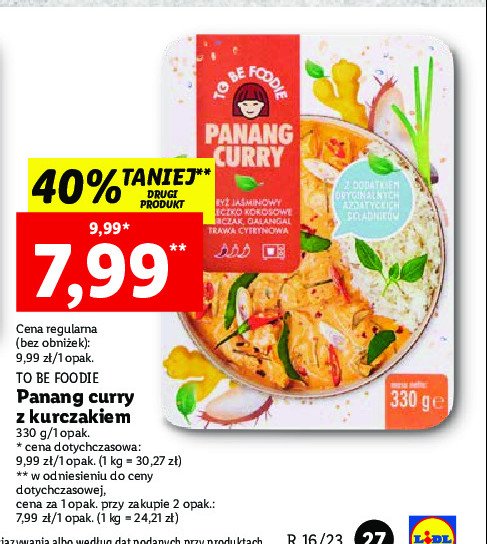 Kubełek azjatycki panang curry To be foodie promocja