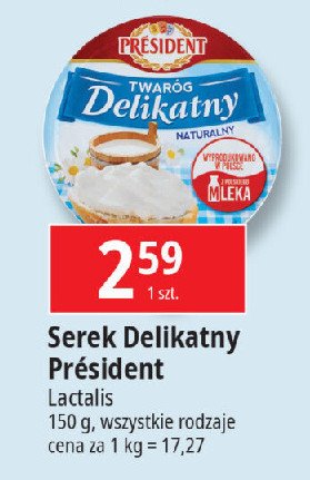 Twarożek delikatny naturalny President promocja