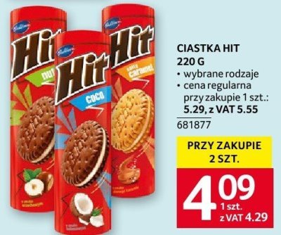 Ciastka Hit 220 g r贸偶ne rodzaje promocja w Selgros