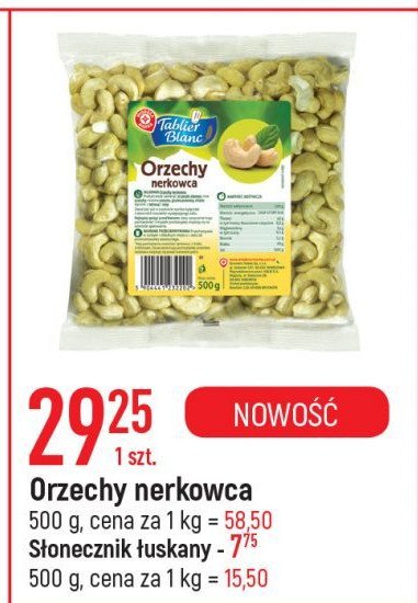 Słonecznik łuskany Wiodąca marka tablier blanc promocja