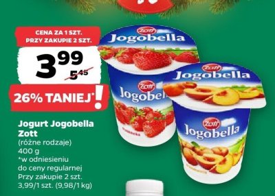 Jogurt Jogobella Zott promocja w Netto