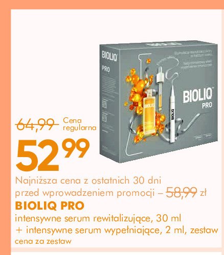 Serum intensywnie wypełniające + serum intensywnie rewitalizujące Bioliq pro promocja