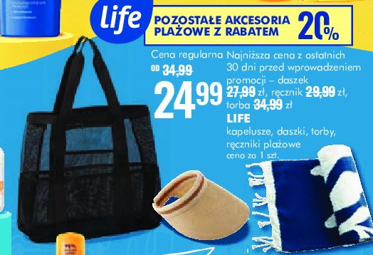 Daszek przeciwsłoneczny Life (super-pharm) promocja