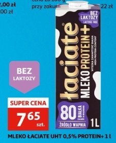 Mleko protein+ bez laktozy Łaciate promocja