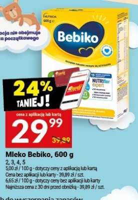 Mleko Bebiko, 600 g promocja w Twój Market