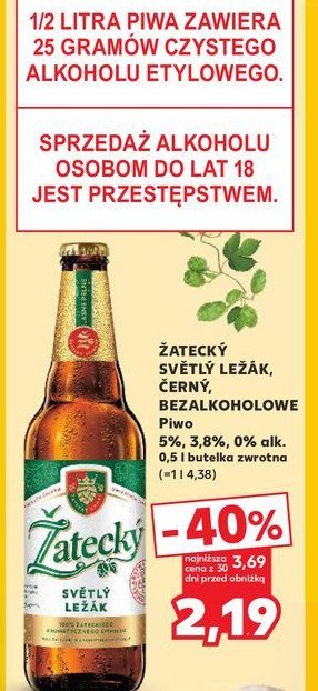 Piwo ZATECKY CERNY promocja