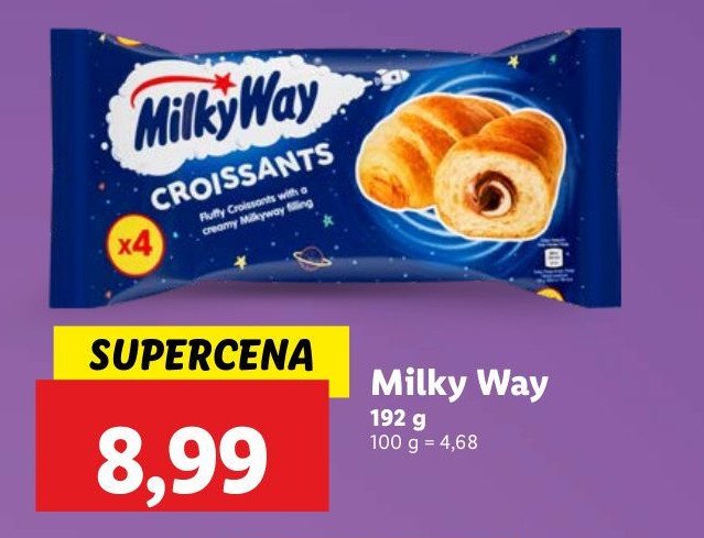 Rogal z nadzieniem Milky way promocja w Lidl