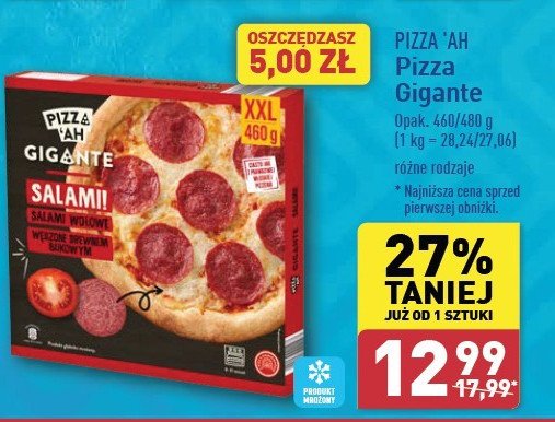 Pizza salami z kiełbasą wołową PIZZ'AH promocja