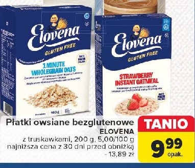 Płatki owsiane z truskawkami Elovena promocja