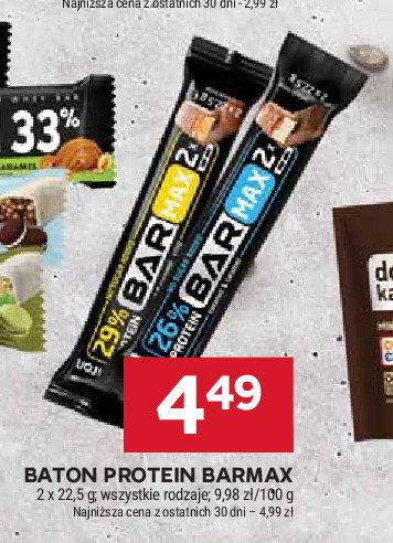 Baton protein 29% Baron bar max promocja w Stokrotka