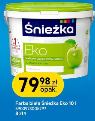 Farba biała Śnieżka Eko 10 l promocja w Castorama
