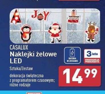 Naklejki żelowe led Casalux promocja w Aldi