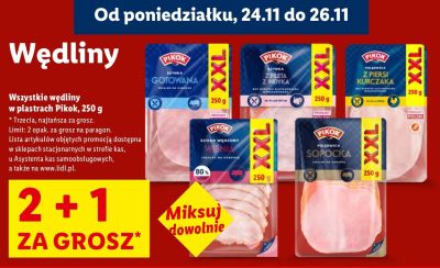 Wędliny w plastrach 250g promocja w Lidl