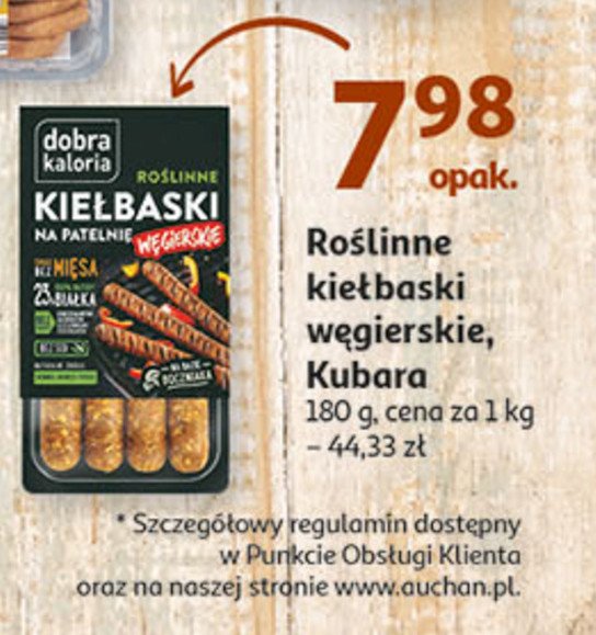 Kiełbaski węgierskie roślinne Dobra kaloria promocje
