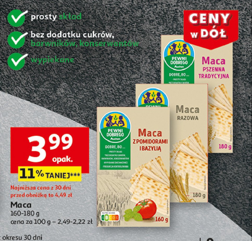 Maca razowa Auchan pewni dobrego promocja