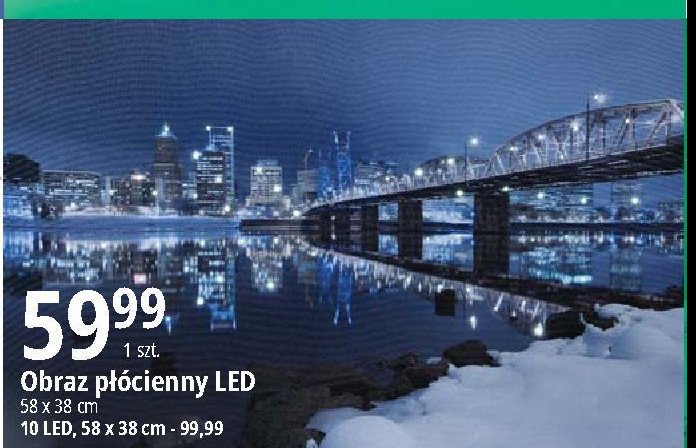 Obraz led 58 x 38 cm promocja