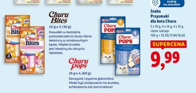 Przysmaki dla kota Churu Bites Inaba 10 g x 3 promocja w Lidl