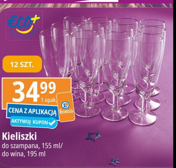 Kieliszki do wina 195 ml Eco+ promocja w Leclerc