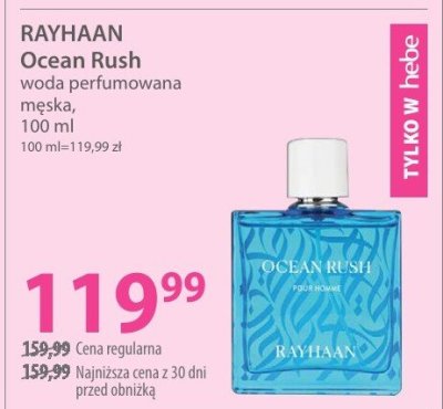 Woda perfumowana męska RAYHAAN Ocean Rush promocja w Hebe