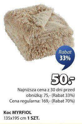 Koc MYRFIOL 135x195 cm promocja w Jysk