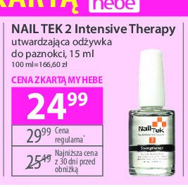 Odżywka do paznokci Nail tek ii intensive therapy promocja