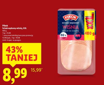 Schab wędzony wiśnią XXL Pikok promocja w Lidl