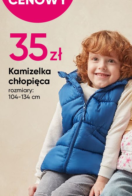 Kamizelka chłopięca 104-134 cm promocja w Pepco