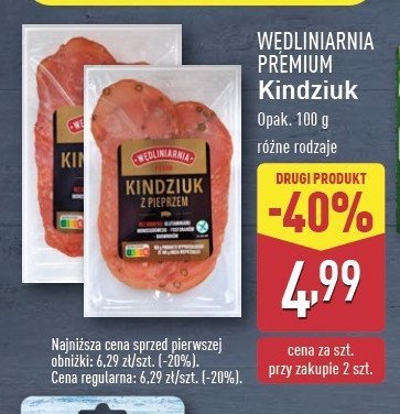 Kindziuk z pieprzem Wędliniarnia premium promocja w Aldi