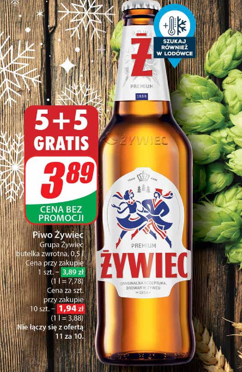 Piwo Żywiec jasne pełne promocja w Dino