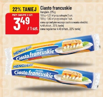 Ciasto francuskie Henglein promocja w POLOmarket
