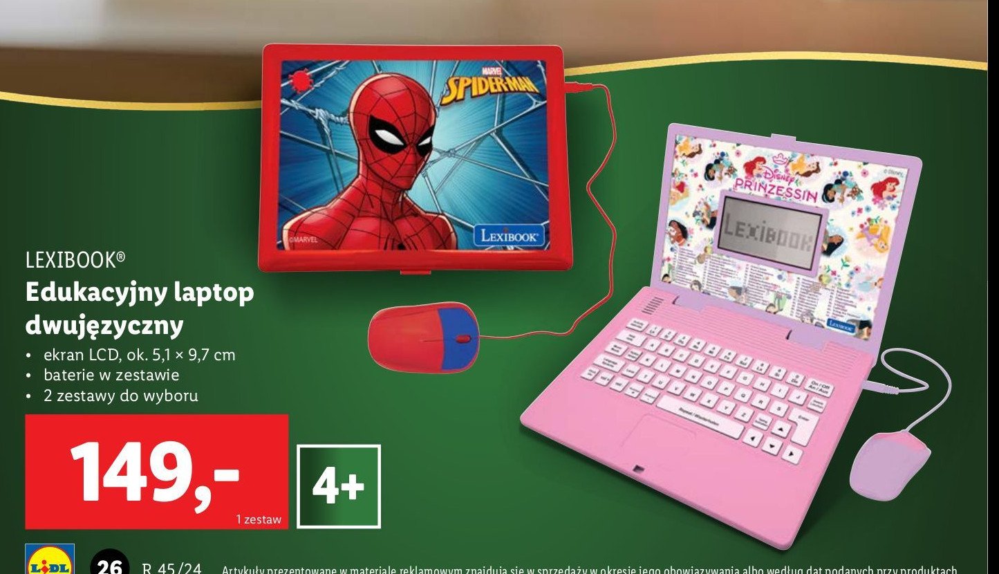 Laptop edukacyjny LEXIBOOK promocja