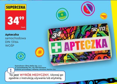 Apteczka samochodowa DIN 13164 WOŚP promocja w Biedronka