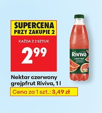Nektar czerwony grejpfrut Riviva promocja w Biedronka