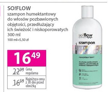 Szampon do włosów humektantowy pozbawionych objętości So!flow Vis plantis promocja