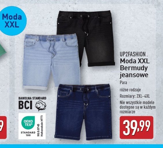 Bermudy męskie 2xl-4xl Up2fashion promocja w Aldi