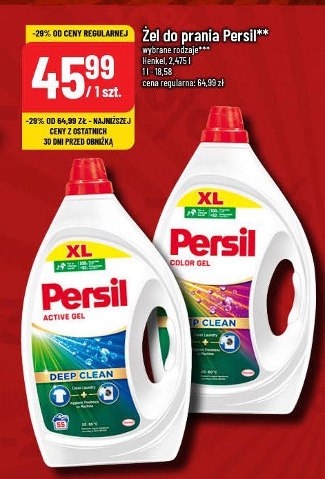 Żel do prania deep clean Persil color gel promocja w POLOmarket