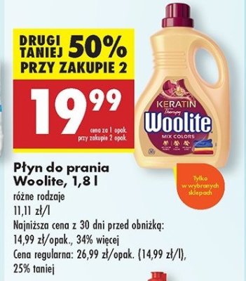 P艂yn do prania mix colors Woolite keratin promocja