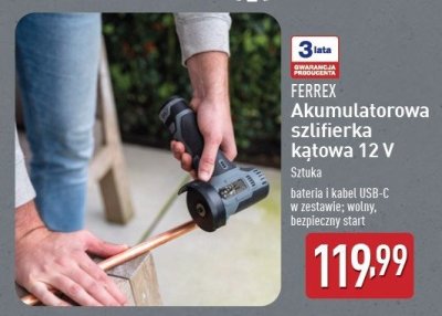 Szlifierka kątowa 12 v Ferrex promocja