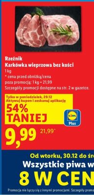 Mięso Karkówka wieprzowa bez kości Rzeźnik promocja w Lidl