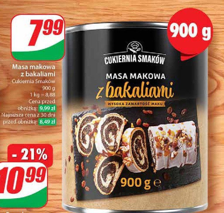 Masa makowa z bakaliami Cukiernia smaków promocja w Dino