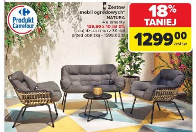 Zestaw mebli natura Carrefour promocja