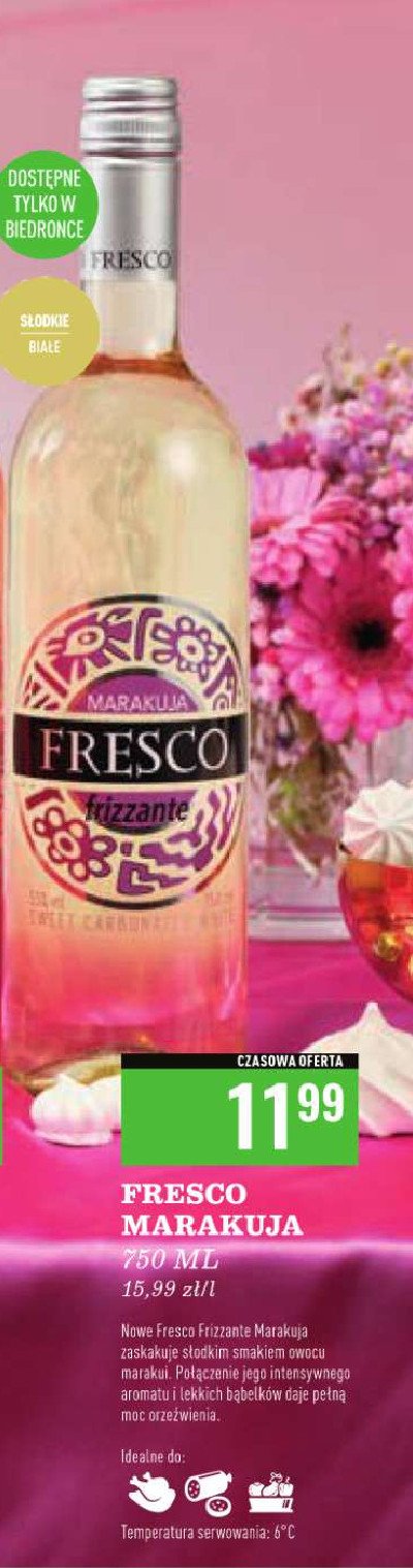 Wino Fresco frizzante marakuja promocja